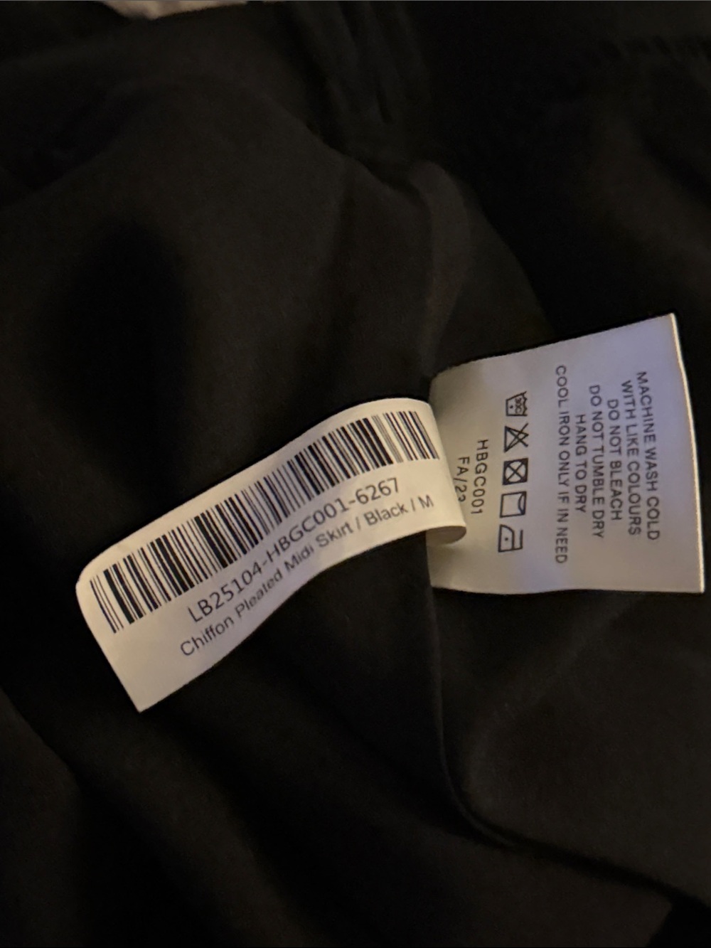 Quince Chiffon Pleated Midi Skirt Black Medium - Picture 6 of 7